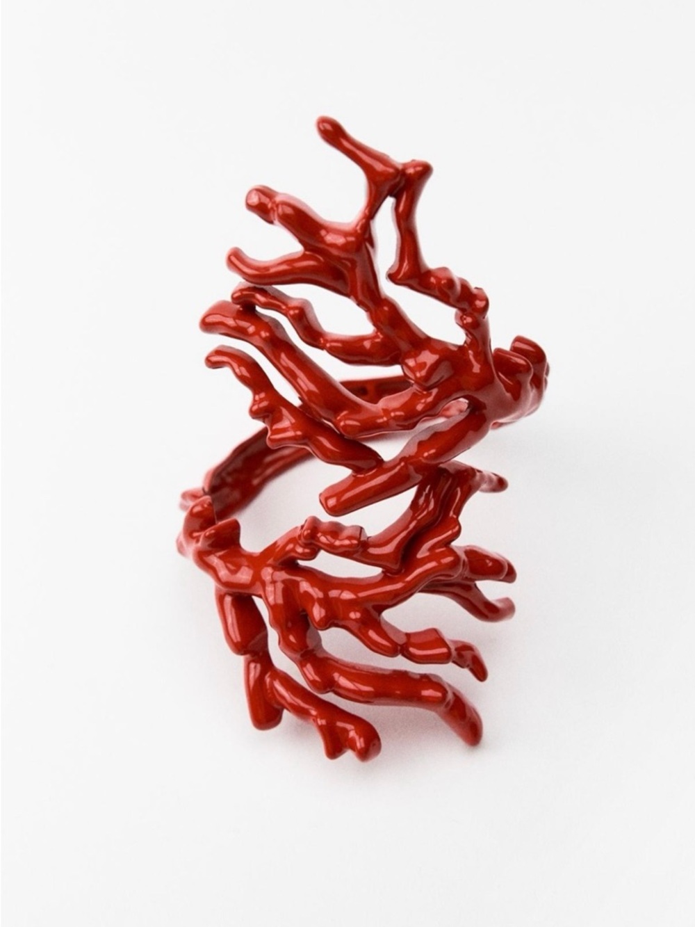 Zara Coral Sculptural Hinged Cuff Bracelet
Red Resort Marine Brand New